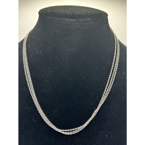 Avon Silver Plated 3 Strand 16” Chain Retro - Picture 2 of 5